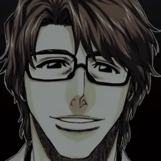🧬 Sosuke Aizen Bleach anime, manga, personaje, sonriendo, gafas telegram sticker