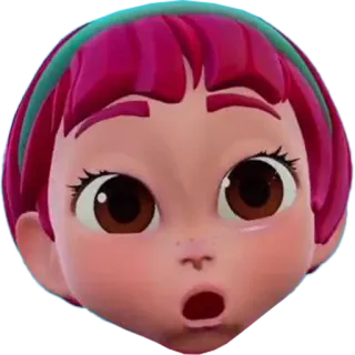 😱 卡通, 可爱, 女孩, 角色, 数字艺术, 肖像 telegram sticker