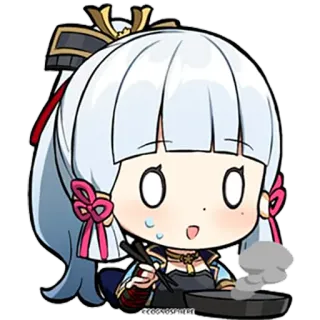😱 Ayaka Genshin Impact Anime, Chibi, Video game, Culinária, Genshin Impact, Ayaka telegram sticker