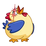 🤬 kurczak, zwierzę, ptak, kreskówka, śmieszne, słodkie, żółty, niebieski telegram sticker