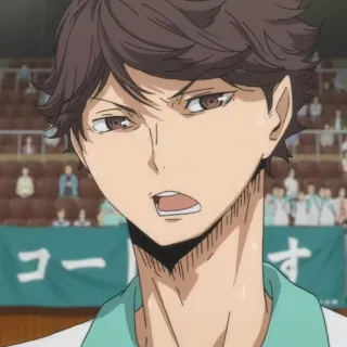 😒 Oikawa Tooru Haikyuu!! Anime, Haikyuu, Oikawa Tooru, Postać telegram sticker