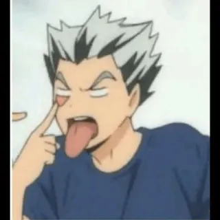 😝 Kotaro Bokuto Haikyuu!! Anime, Haikyuu, Bokuto, Divertente, Stupido, Cartone animato telegram sticker