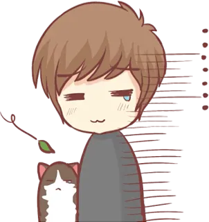 💬 Dibujo animado, Personaje, Anime, Lindo, Triste telegram sticker
