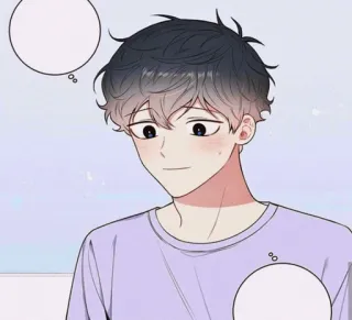 🦢 cartoon, man, smile, portrait, blush telegram sticker