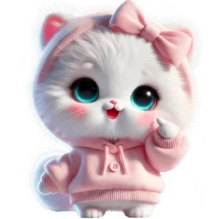 👈 귀여운, 카와이, 고양이, 새끼 고양이, 만화, 스티커, 동물 whatsapp sticker