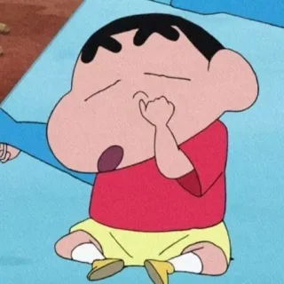 😑 Shin-chan Crayon Shin-chan 신짱구, 짱구는 못말려, 애니메이션, 만화, 아이, 앉아있는 whatsapp sticker