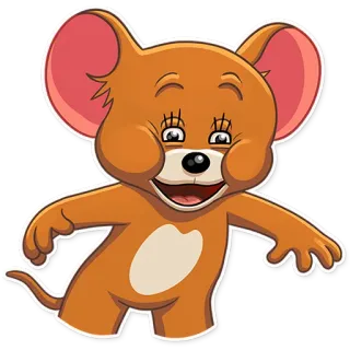 😛 Jerry Mouse Tom and Jerry mouse, cartoon, animal, happy, cheerful telegram sticker