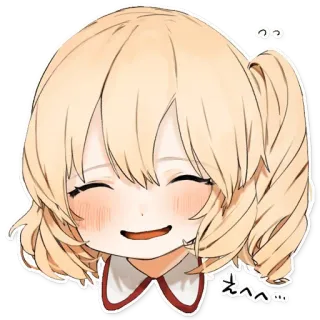 ☺️ へへ… Anime, Lindo, Chica, Feliz, Sonriente, Chibi telegram sticker