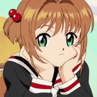 😐 Sakura Kinomoto Cardcaptor Sakura anime, manga, Sakura Kinomoto, Cardcaptor Sakura, Cartoon, süß, Mädchen whatsapp sticker