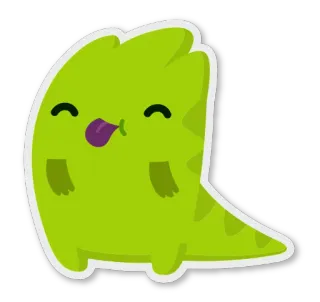 😝 Cartoon, Sticker, Lustig, Monster, Süß, Eidechse telegram sticker