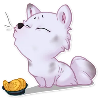 😣 pies, słodki, zwierzę, szczeniak, monety, zwierzak telegram sticker
