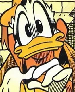 😨 Donald Duck Paperino, Cartone animato, Fumetto, Disney, Papero, Personaggio whatsapp sticker