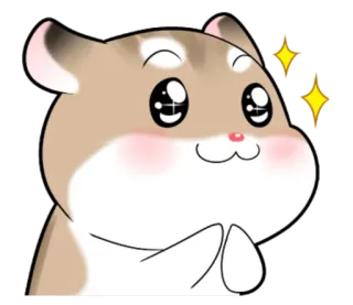 🙏 hamster, schattig, dier, kawaii, vrolijk, glitters telegram sticker