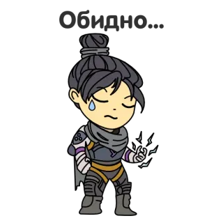 😥 Wraith Apex Legends apex legends, wraith, video game, sticker, chibi, cute telegram sticker