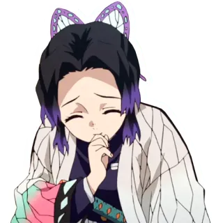 😅 Shinobu Kocho Demon Slayer อนิเมะ, ดาบพิฆาตอสูร, ชิโนบุ โคโจ, สติกเกอร์ telegram sticker