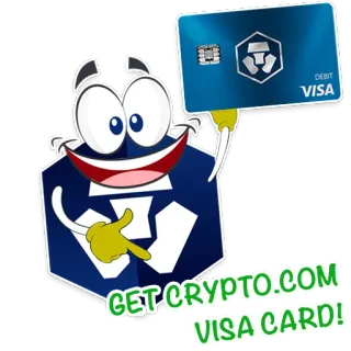 💳 GET CRYPTO.COM VISA CARD! crypto.com, cartão Visa, criptomoeda, cartão de débito, finanças, moeda digital, pagamento, banco online telegram sticker