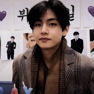🔈 V 뷔 생일 K-pop, BTS, V, Coréen, Boys band, Chanteur, Artiste, Idole telegram sticker