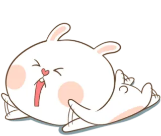 🐽 coelho, coelhinho, fofo, desenho animado, animal, feliz telegram sticker