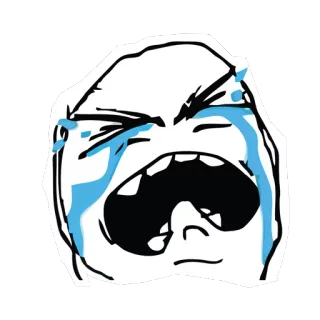 😰 Meme, Piangere, Triste, Faccia, Internet telegram sticker