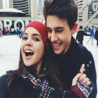 ❤ TORONTO gens, patinage, hiver, ville, Toronto, fun, couple telegram sticker
