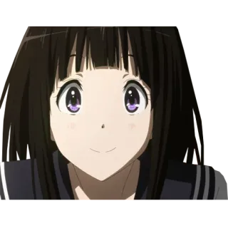 🙂 Anime, Fille, Personnage, Sourire, Uniforme scolaire whatsapp sticker