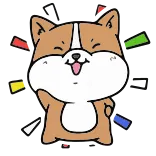 😁 corgi, dog, animal, cute, cartoon, happy, celebration telegram sticker