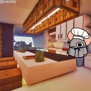 🧑‍🍳 我的世界, 厨师, 卡通, 烹饪, 食物, 厨房, 角色 telegram sticker
