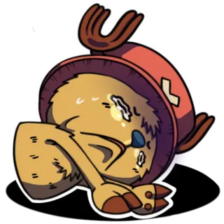 😭 Tony Tony Chopper One Piece Tony Tony Chopper, One Piece, Anime, weinen, traurig, Cartoon, Sticker telegram sticker