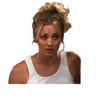 😨 Penny The Big Bang Theory tv show, kaley cuoco, penny, blonde, the big bang theory telegram sticker