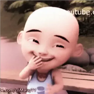 🏁 Upin мультфильм, персонаж, Upin & Ipin, анимированный telegram sticker