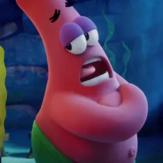 🐙 Patrick Star Patrick Star, SpongeBob SquarePants, cartoon character, funny, expression, animation telegram sticker