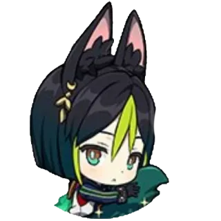 😴 Tighnari Genshin Impact อนิเมะ, สติกเกอร์, จิบิ, Genshin Impact, Tighnari, วิดีโอเกม telegram sticker