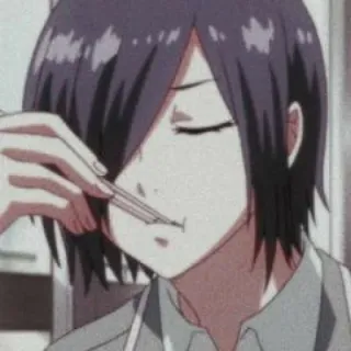 🍙 Touka Kirishima Tokyo Ghoul anime, tokyo ghoul, touka, touka kirishima, character telegram sticker