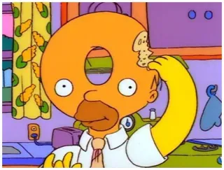 🍩 Homer Simpson The Simpsons Homer Simpson, donut, cartoon, funny, The Simpsons, animated telegram sticker
