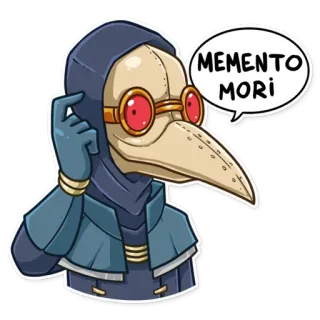🤓 MEMENTO MORI dokter wabah, memento mori, sejarah, medis, kematian, abad pertengahan telegram sticker