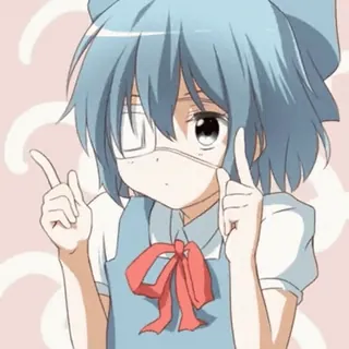 🌟 Anime, Mangá, Desenho animado, Personagem, Fofo, Garota, Olho enfaixado telegram sticker