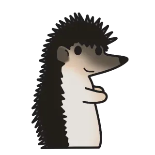 🐁 hedgehog, animal, cute, cartoon telegram sticker