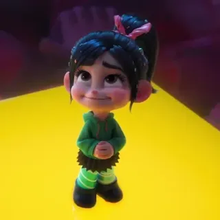 🐽 Vanellope von Schweetz Wreck-It Ralph Vanellope, Detona Ralph, Disney, Personagem animado, Desenho animado, Corrida doce whatsapp sticker