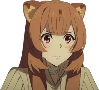 😣 Raphtalia The Rising of the Shield Hero anime, Raphtalia, The Rising of the Shield Hero, tanuki, carino, arrossire telegram sticker