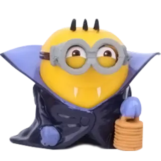 🎃 minion, vampire, halloween, costume, cartoon telegram sticker