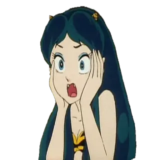 😱 อนิเมะ, การ์ตูน, ตกใจ, ประหลาดใจ, สีหน้า, ผู้หญิง telegram sticker