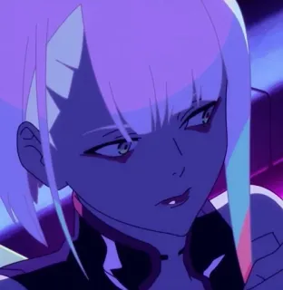 😒 Lucyna Kushinada Cyberpunk: Edgerunners อนิเมะ, ไซเบอร์พังก์, เอจรันเนอร์ส, ลูซินา telegram sticker
