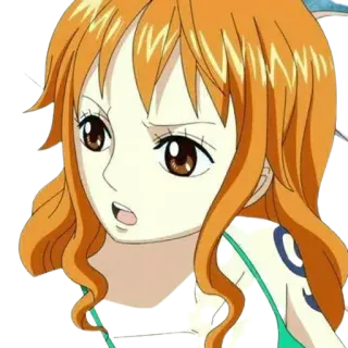 👑 Nami One Piece Animé, One Piece, Nami, Dessin animé, Personnage whatsapp sticker