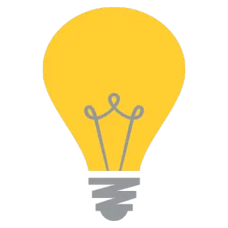 💡 ampoule, idée, innovation, électricité, invention whatsapp sticker