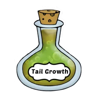 🐾 Tail Growth potion, tail growth, magic, fantasy, bottle, potion bottle, cartoon telegram sticker