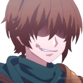😏 animé, suffisant, mâle, sourire narquois, personnage telegram sticker