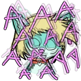 💖 AAAAAAA kreskówka, zwierzę, kot, wykrzyknik, uroczy, naklejka whatsapp sticker