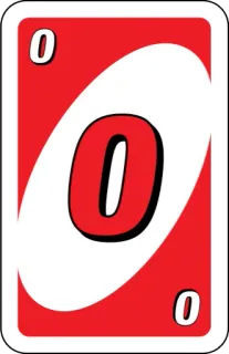 ❤️ uno, card, number, red, game whatsapp sticker