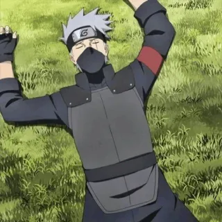🔥 Kakashi Naruto Anime, Kakashi Hatake, Ninja, Descansando, Personaje, Serie Naruto telegram sticker