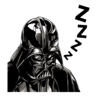 😴 Darth Vader Star Wars Dark Vador, Star Wars, Science-fiction, Méchant, Film, Opéra spatial, Côté obscur, Personnage telegram sticker